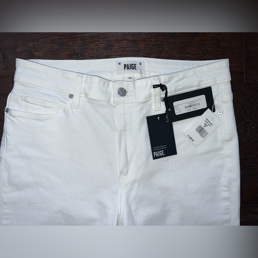PAIGE White Flare Wide Leg Denim - Picture 10 of 13